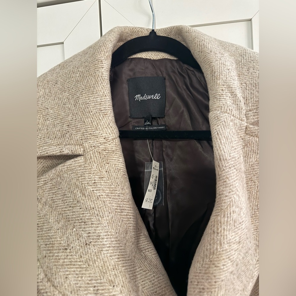 Madewell Oversized-Collar Short Peacoat (small) NWT - Picture 8 of 8